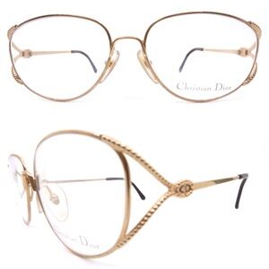 1990’s Christian Dior Gold Eyeglasses, Mod 2712, Made in Austria, Unisex